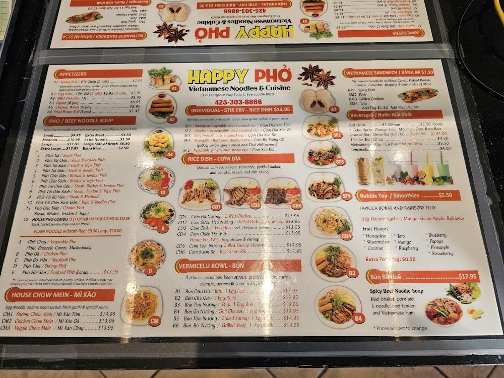 Happy Pho Noodles Menu image 3