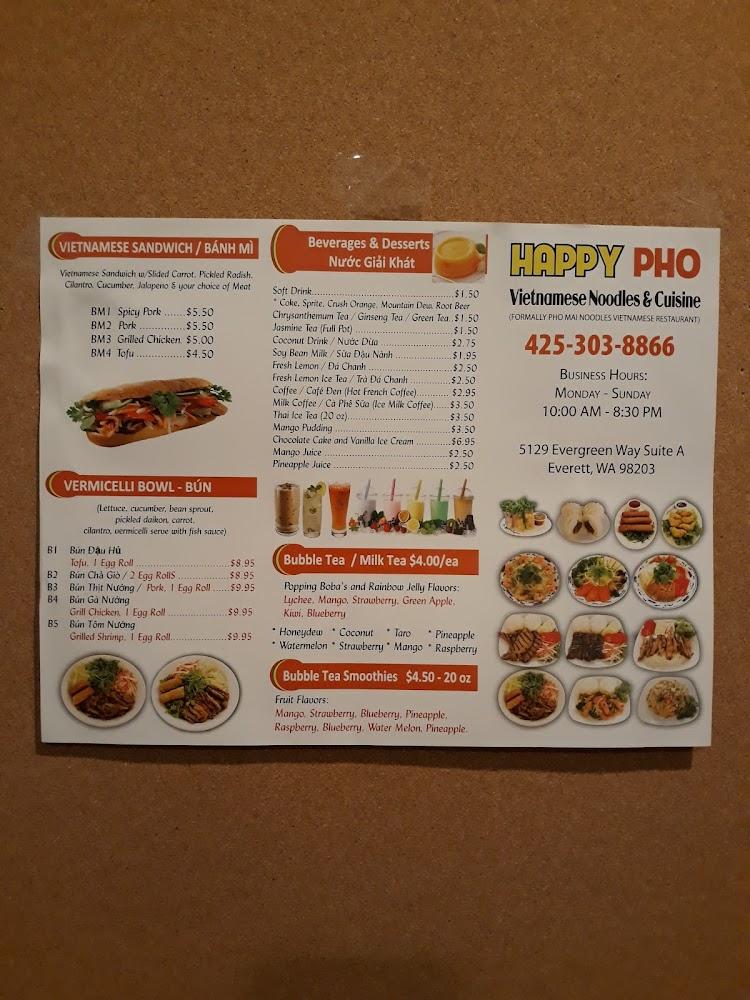 Happy Pho Noodles Menu image 4